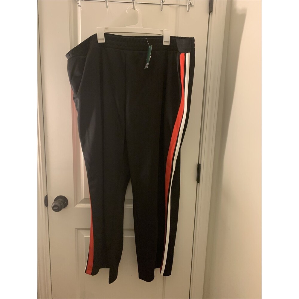 Wild Fable Women's Black Red White High Rise Track Pants Size 4X